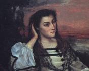 古斯塔夫库尔贝 - Portrait of Gabrielle Borreau( The Dreamer)